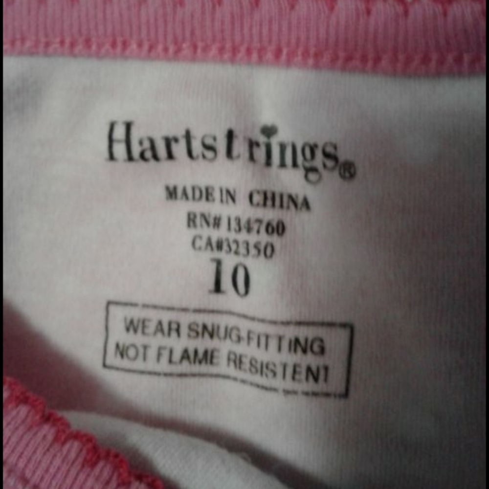 Hartstrings Pink Penguins Girls 10 Pajama Set - Picture 8 of 9